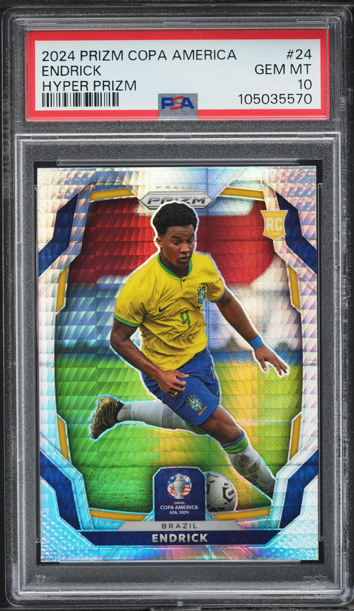 2024 Panini Prizm Conmebol Copa America Hyper Endrick ROOKIE #24 PSA 10 GEM MINT