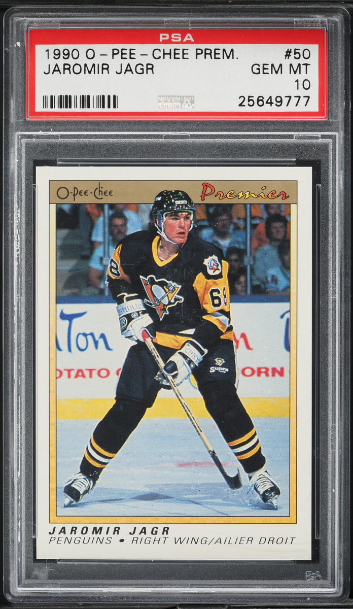 1990 O-Pee-Chee Premier Jaromir Jagr ROOKIE #50 PSA 10 GEM MINT