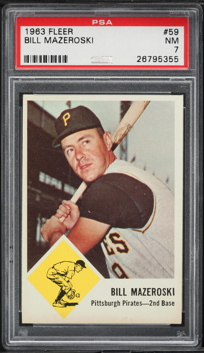 1963 Fleer Bill Mazeroski #59 PSA 7 NRMT