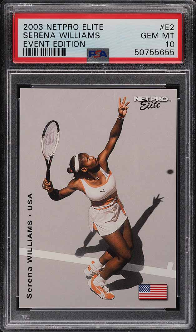 2003 Netpro Elite Event Edition Serena Williams ROOKIE #E2 PSA 10 GEM MINT