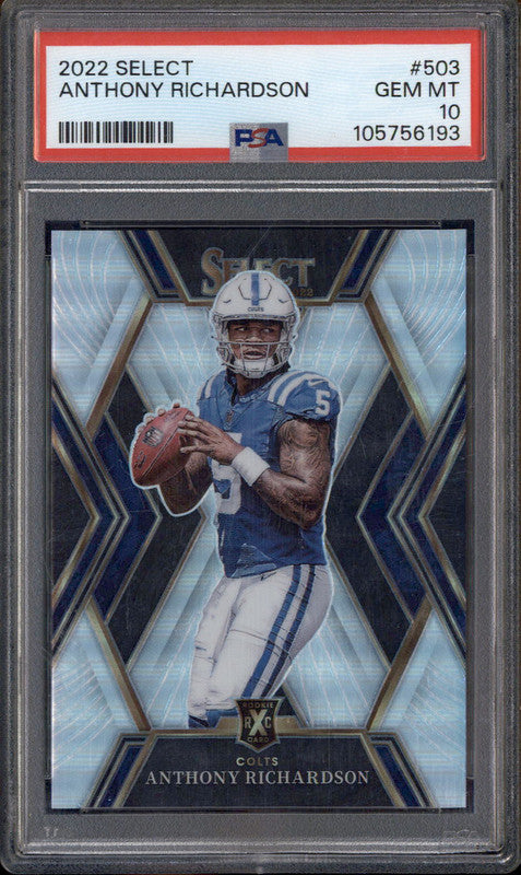 2022 Panini Select #503 Anthony Richardson RC XRC PSA 10