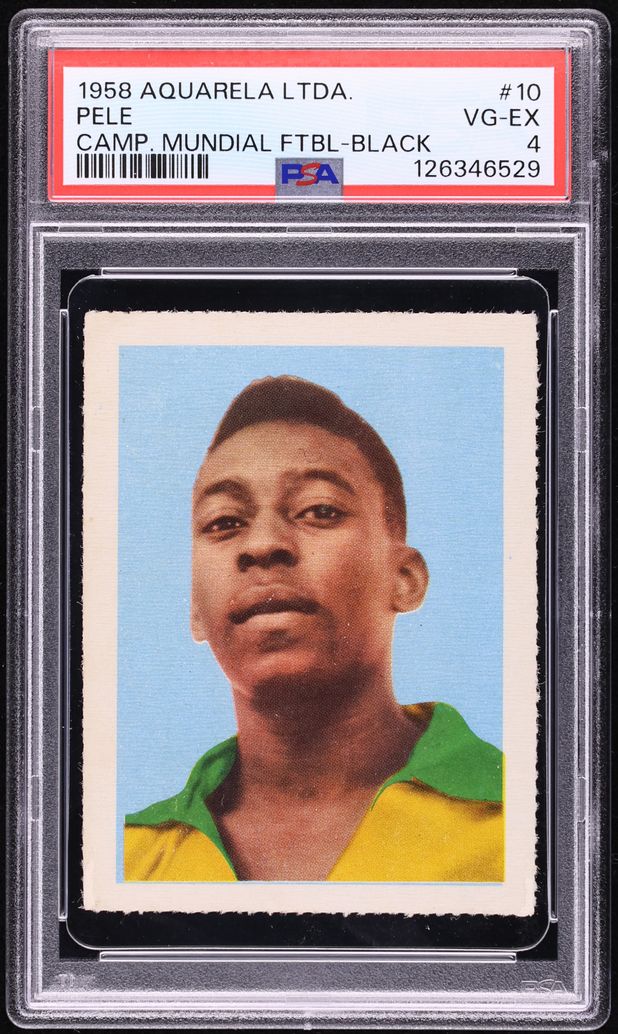 1958 Editora Aquarela Pele ROOKIE, BLACK NUMBER #10 PSA 4 VGEX