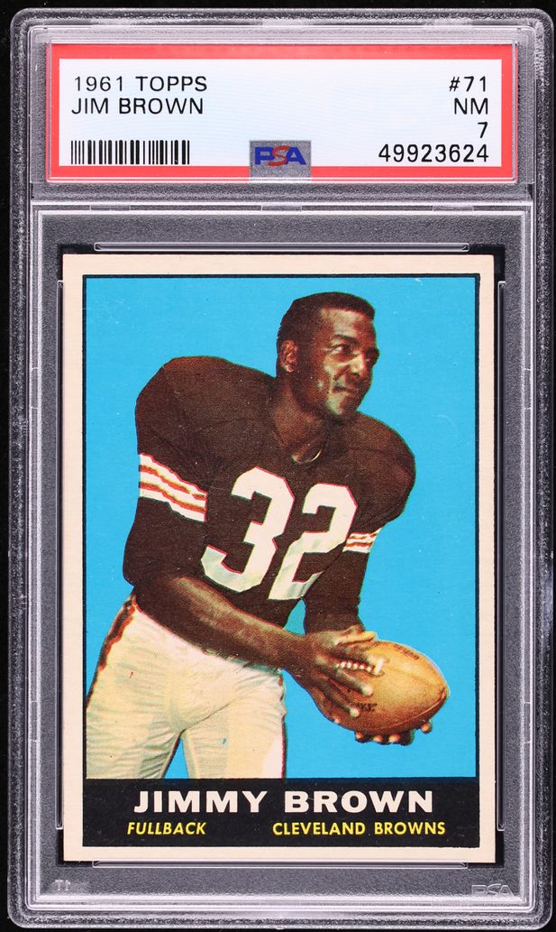 1961 Topps Football Jim Brown #71 PSA 7 NRMT