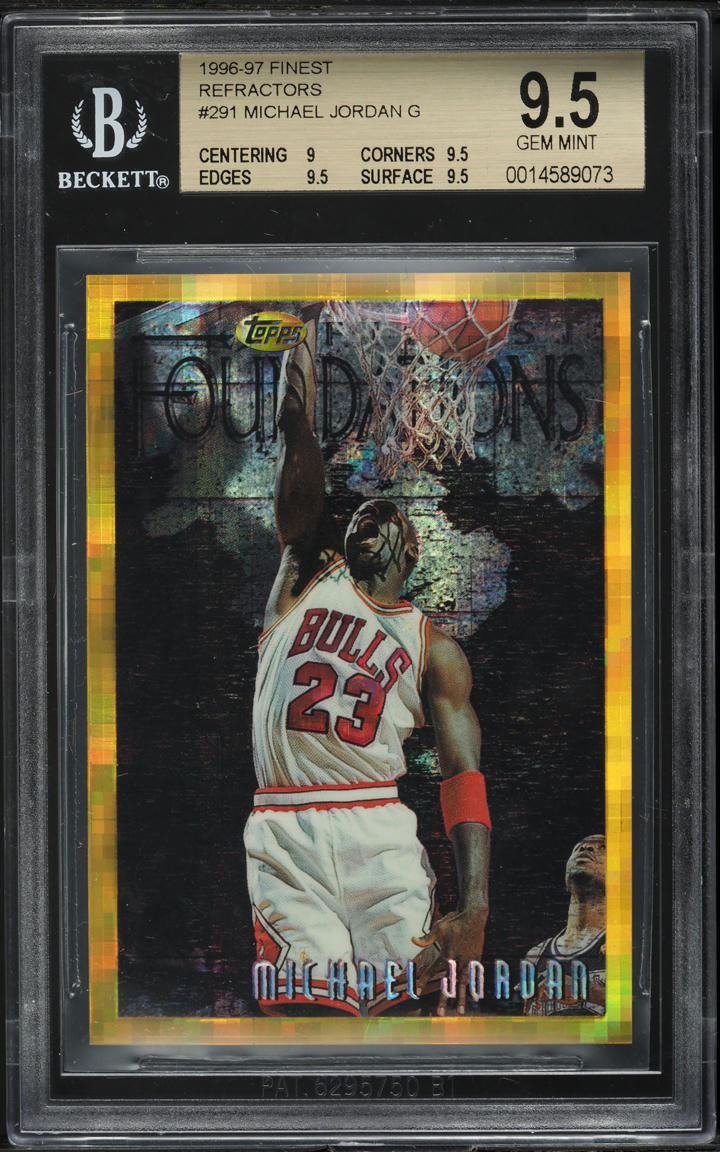 1996 Finest Gold Refractor Michael Jordan #291 BGS 9.5 GEM MINT