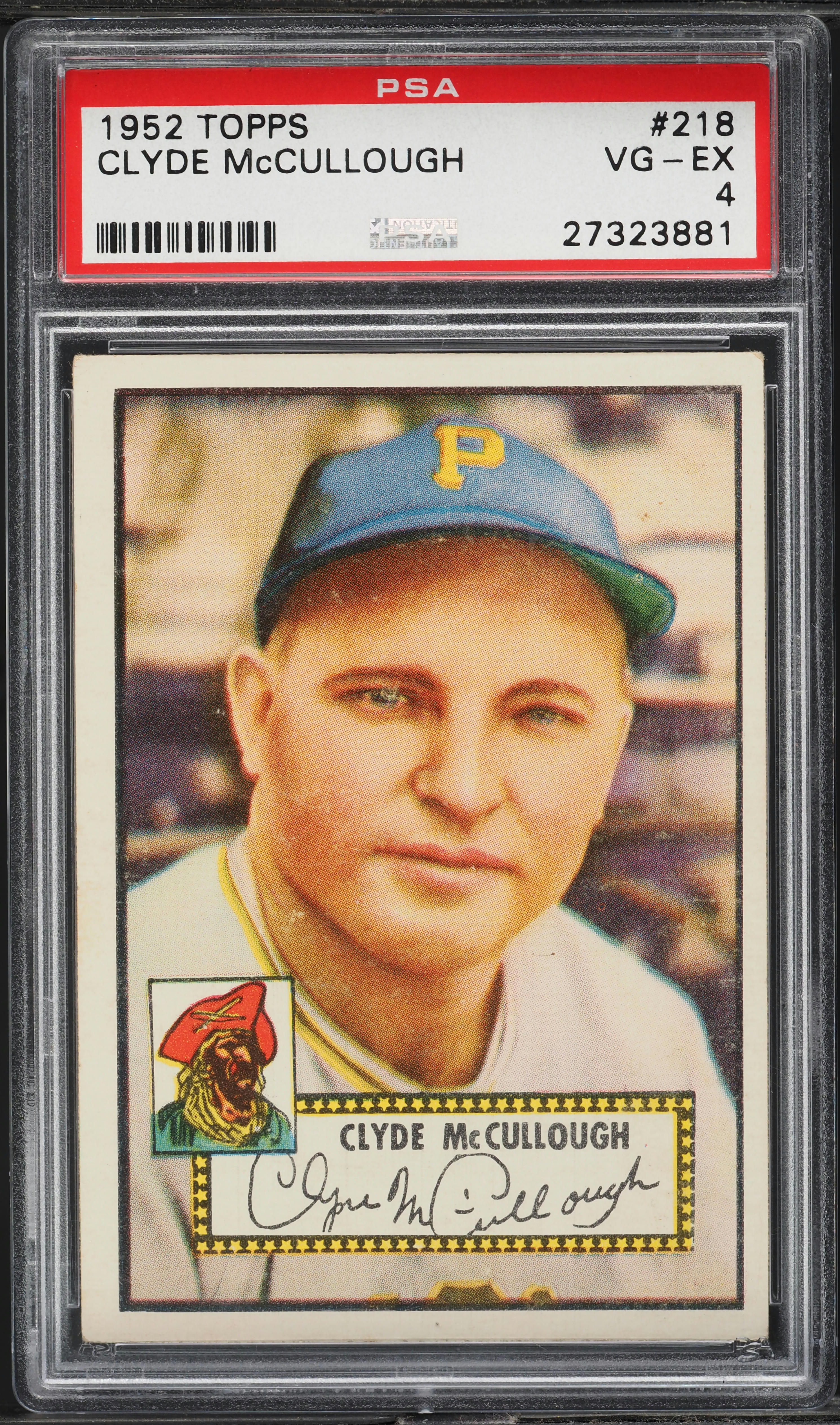 1952 Topps Clyde McCullough #218 PSA 4 VGEX