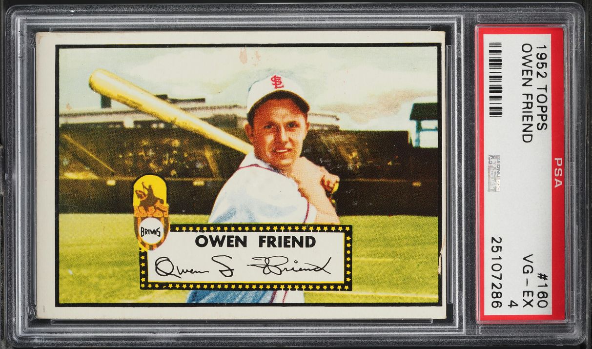 1952 Topps Owen Friend #160 PSA 4 VGEX