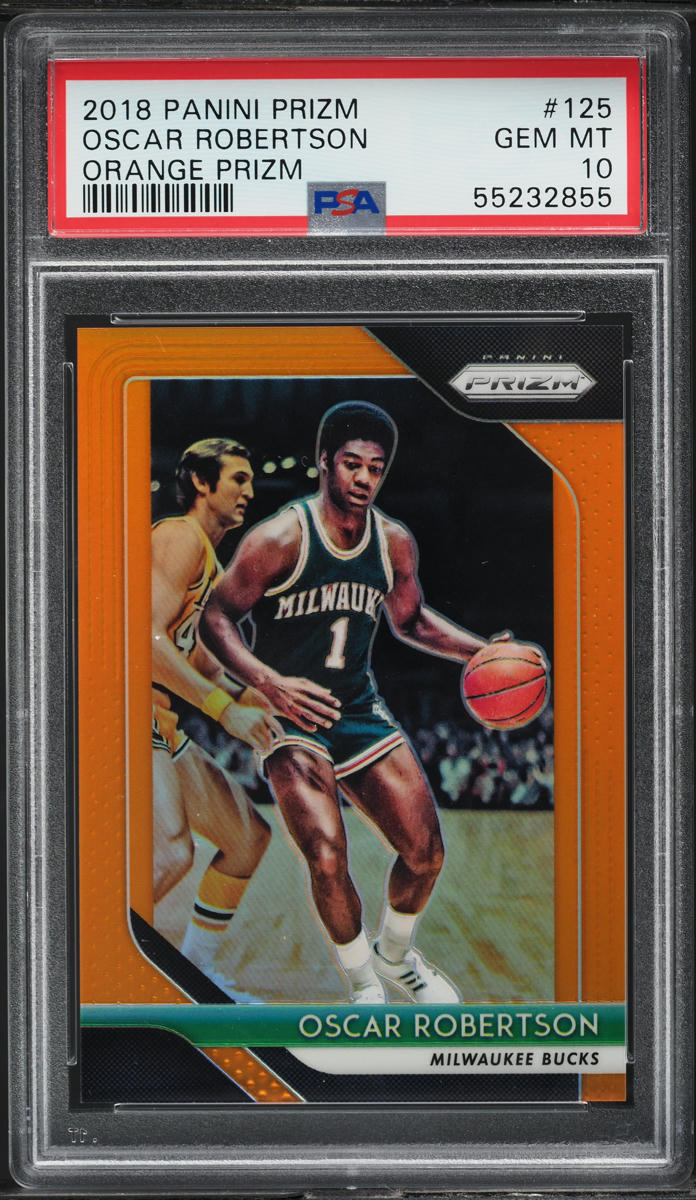 2018 Panini Prizm Orange Oscar Robertson /49 #125 PSA 10 GEM MINT