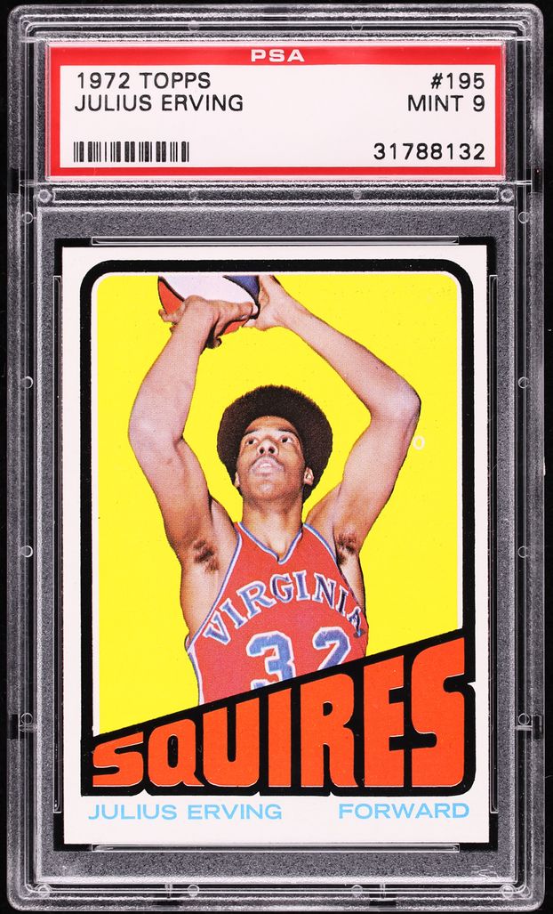 1972 Topps Basketball Julius Erving ROOKIE #195 PSA 9 MINT