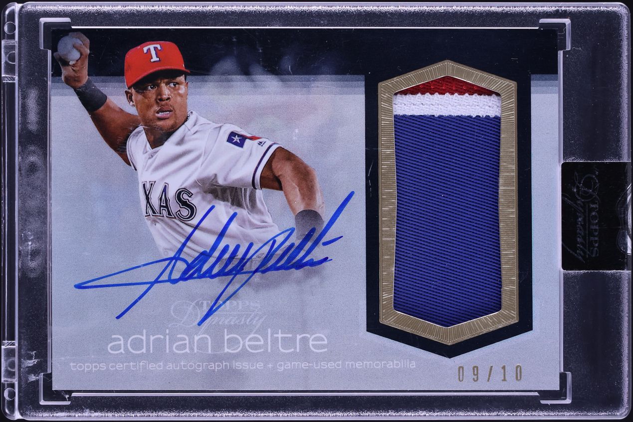 2018 Topps Dynasty Adrian Beltre PATCH AUTO /10 #AP-ABL2