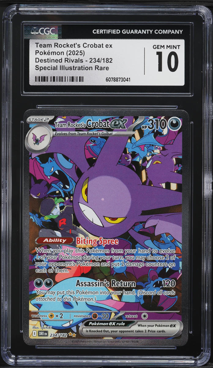 2025 Pokemon SV Destined Rivals SIR Team Rocket's Crobat ex #234 CGC 10 GEM MINT