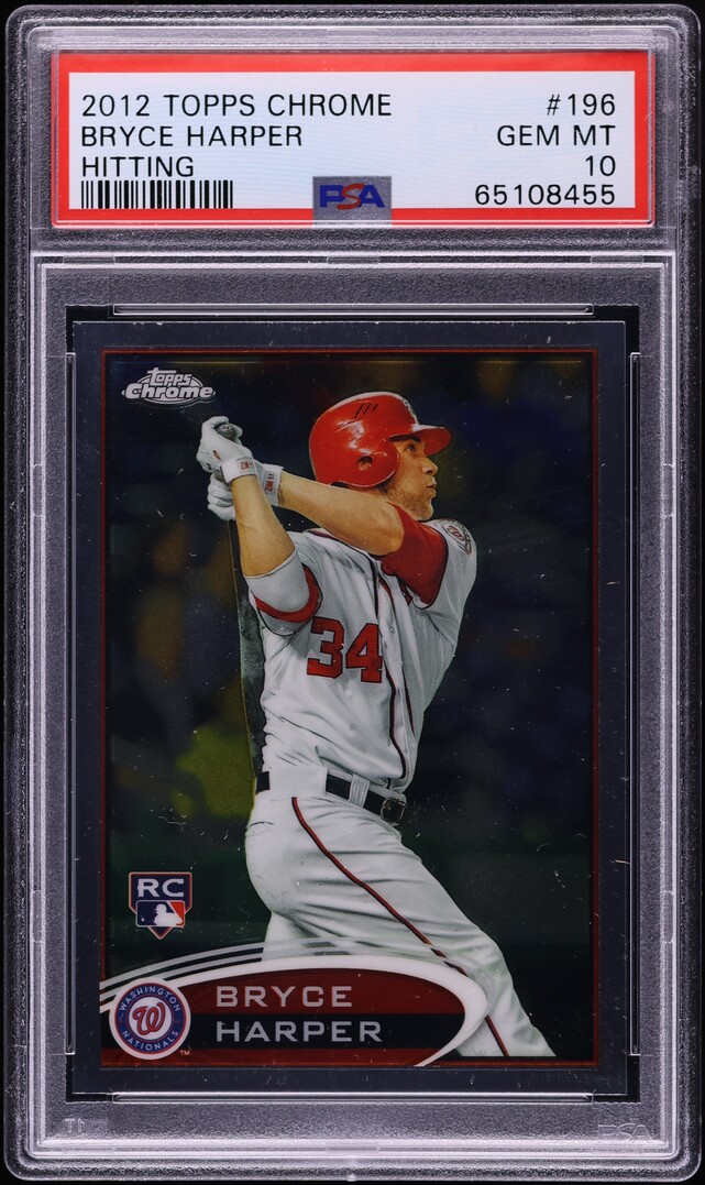 2012 Topps Chrome Bryce Harper ROOKIE #196 PSA 10 GEM MINT