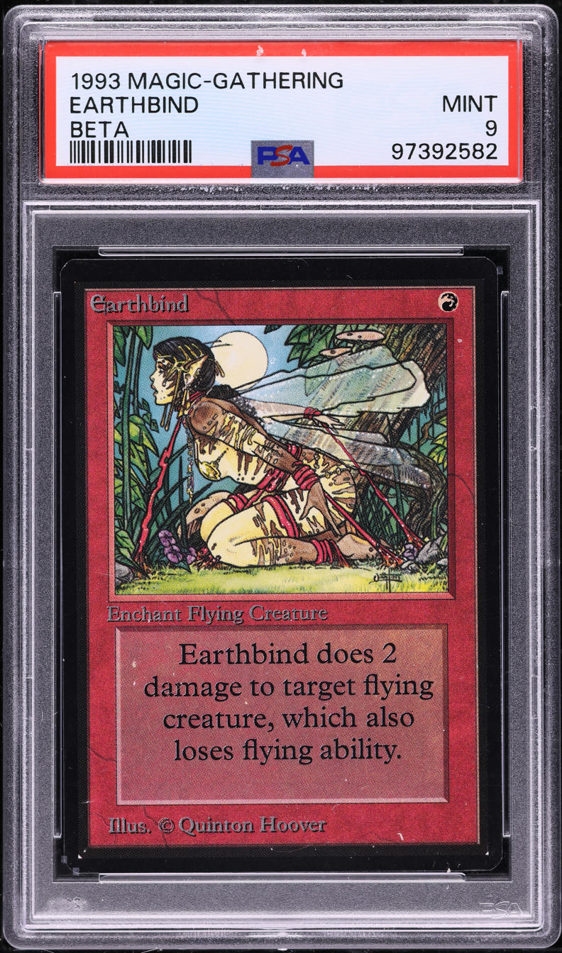 1993 Magic The Gathering MTG Beta Earthbind PSA 9 MINT