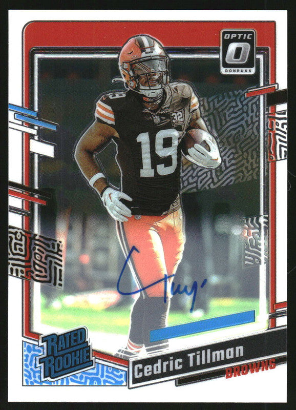 2023 Donruss Optic Rated Rookies Autographs #224 Cedric Tillman RC Auto /199