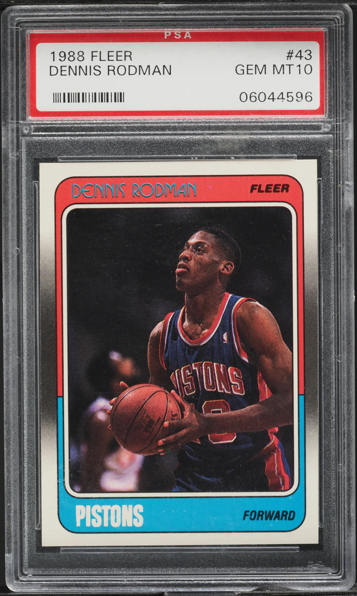 1988 Fleer Basketball Dennis Rodman ROOKIE #43 PSA 10 GEM MINT