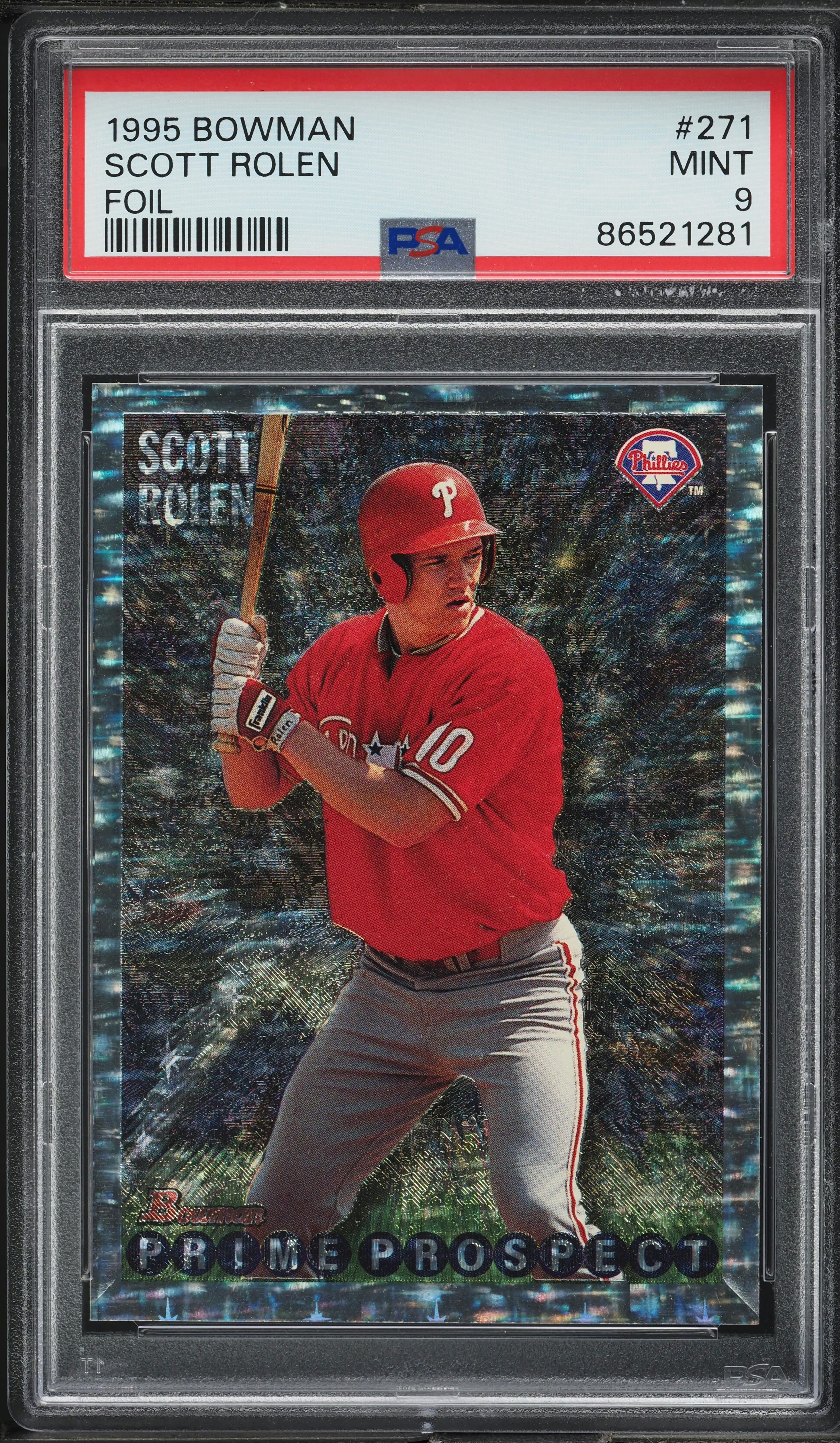 1995 Bowman Foil Scott Rolen ROOKIE #271 PSA 9 MINT