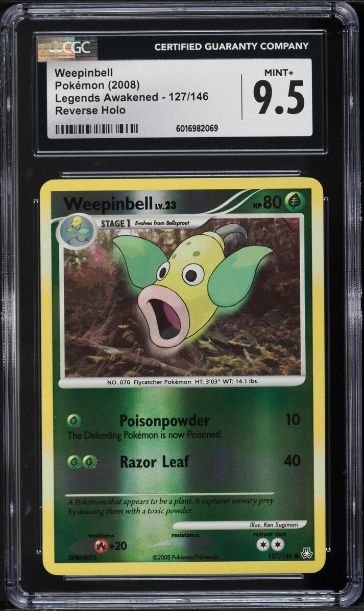 2008 Pokemon DP Legends Awakened Reverse Holo Weepinbell #127 CGC 9.5 MINT+