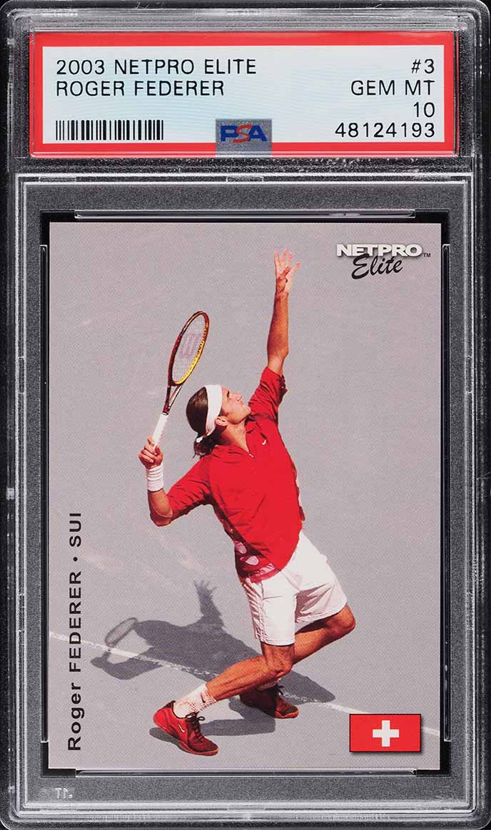 2003 Netpro Elite Roger Federer ROOKIE /2000 #3 PSA 10 GEM MINT