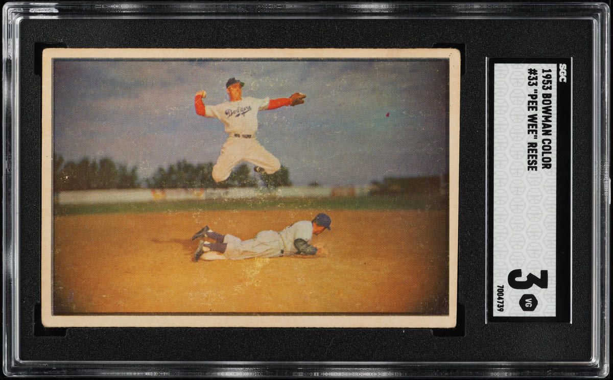 1953 Bowman Color Pee Wee Reese #33 SGC 3 VG