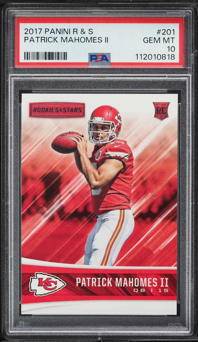 2017 Panini Rookies & Stars Patrick Mahomes II ROOKIE #201 PSA 10 GEM MINT