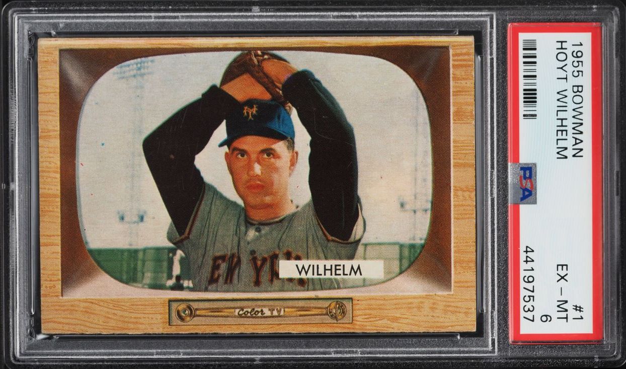 1955 Bowman Hoyt Wilhelm #1 PSA 6 EXMT