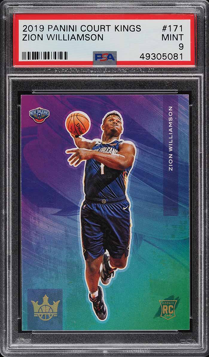 2019 Panini Court Kings Level 4 Zion Williamson ROOKIE #171 PSA 9 MINT