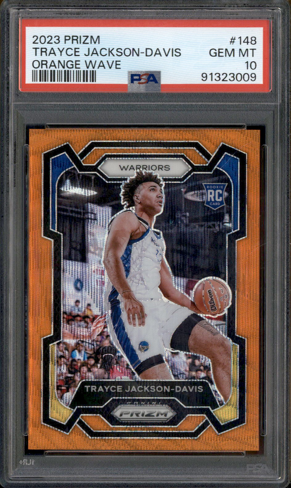 2023 Panini Prizm Orange Wave #148 Trayce Jackson-Davis RC /60 PSA 10