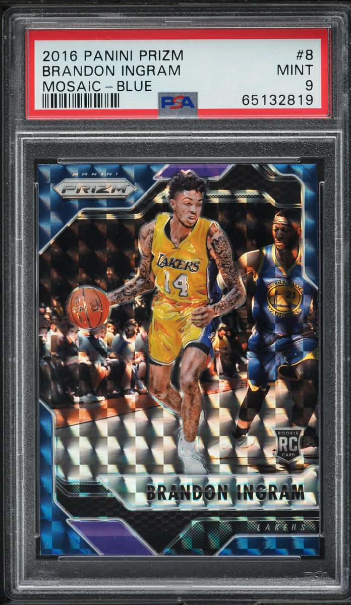 2016 Panini Prizm Mosaic Blue Brandon Ingram ROOKIE #8 PSA 9 MINT
