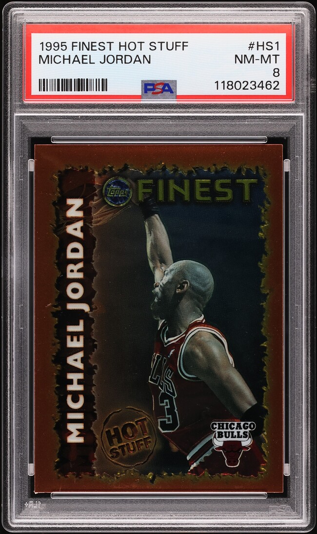 1995 Finest Hot Stuff Michael Jordan #HS1 PSA 8 NM-MT