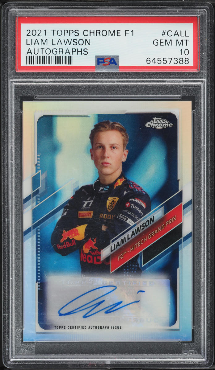 2021 Topps Chrome Formula 1 F1 Liam Lawson AUTO /391 #CA-LL PSA 10 GEM MINT