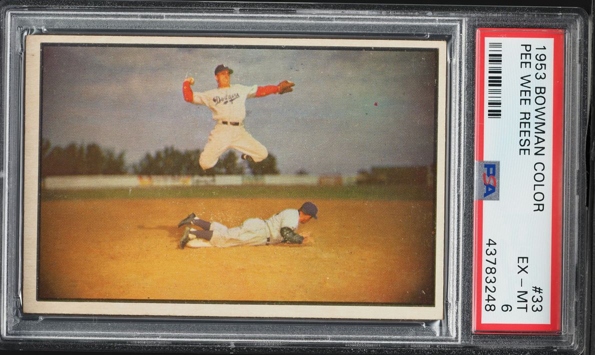 1953 Bowman Color Pee Wee Reese #33 PSA 6 EXMT