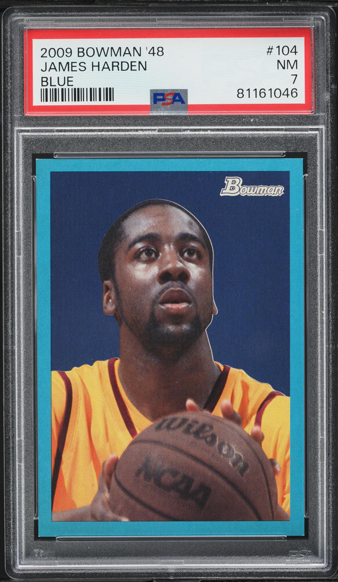 2009 Bowman '48 Blue James Harden ROOKIE /1948 #104 PSA 7 NRMT