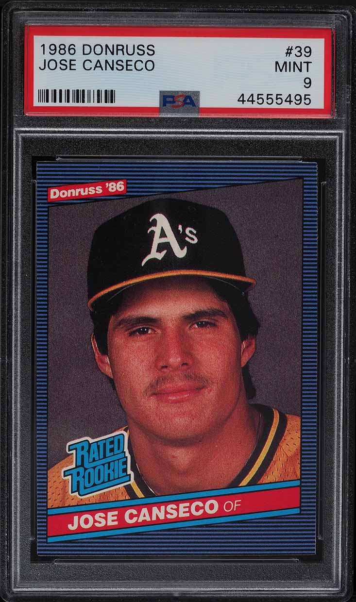 1986 Donruss Jose Canseco ROOKIE #39 PSA 9 MINT