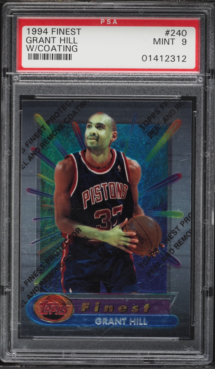 1994 Finest Basketball w/ Coating Grant Hill ROOKIE #240 PSA 9 MINT