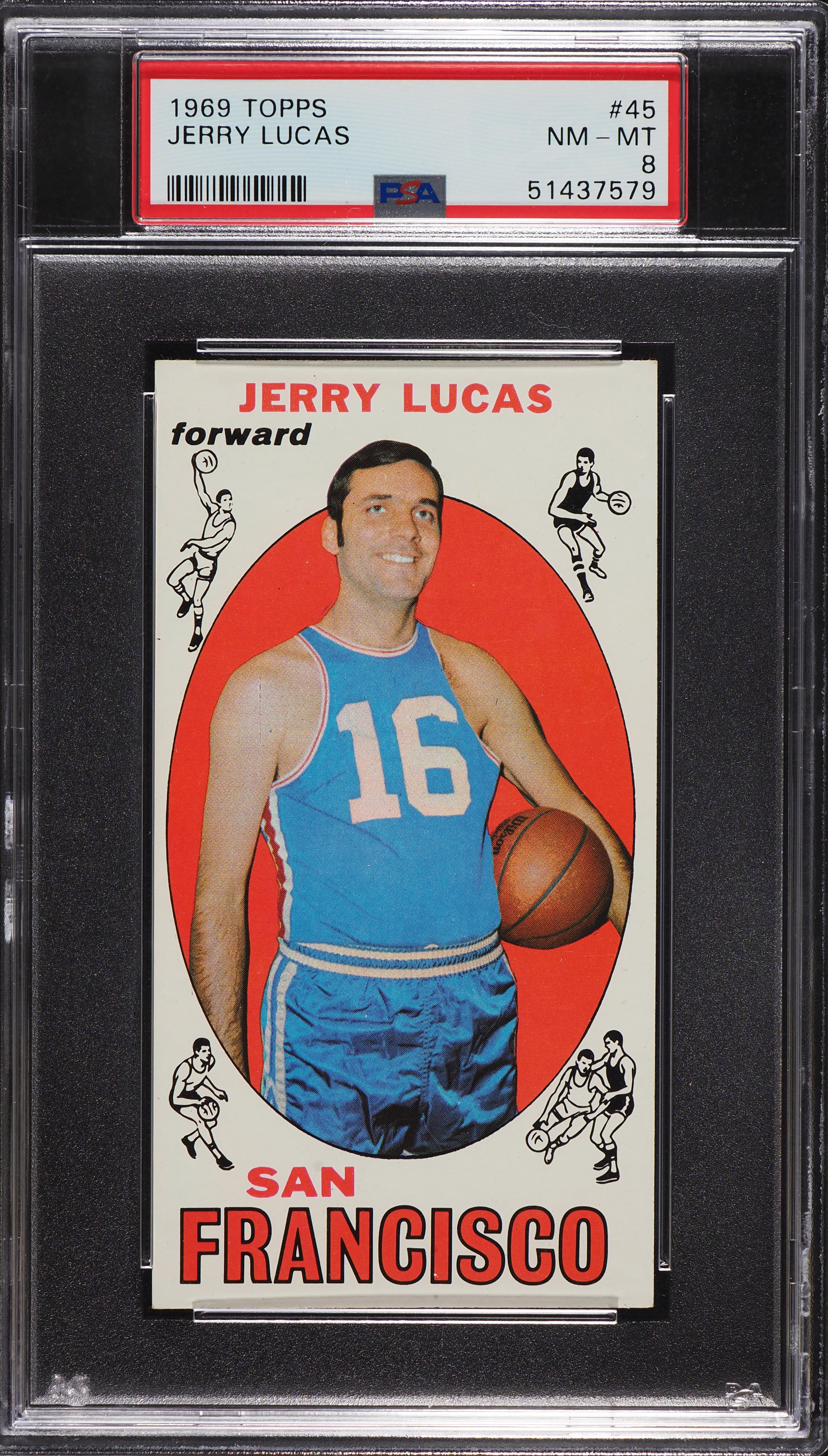 1969 Topps Basketball Jerry Lucas ROOKIE #45 PSA 8 NM-MT
