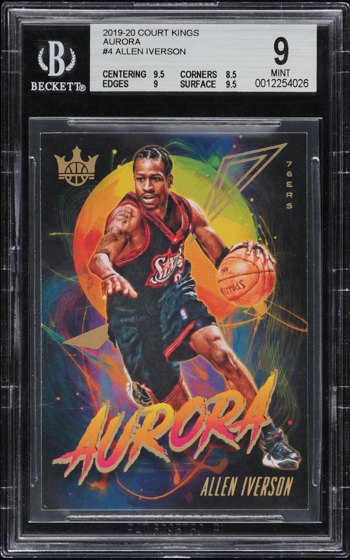 2019 Panini Court Kings Aurora Allen Iverson #4 BGS 9 MINT