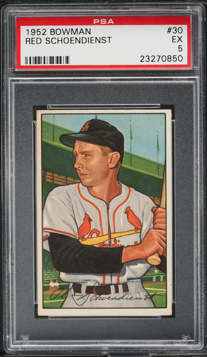 1952 Bowman Red Schoendienst #30 PSA 5 EX