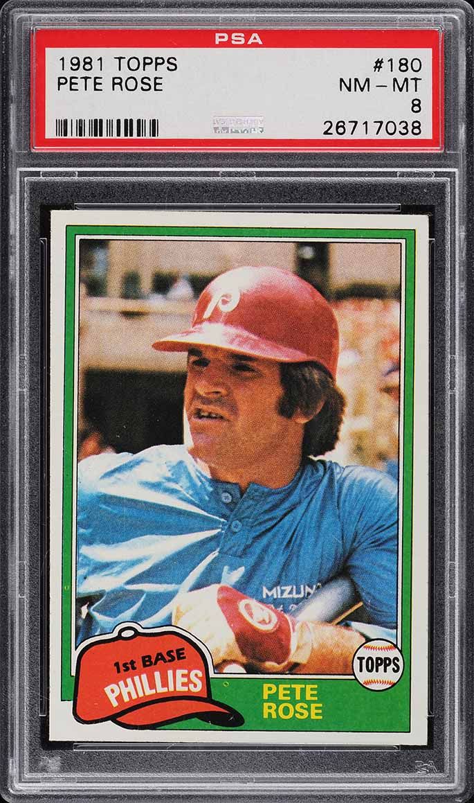 1981 Topps Pete Rose #180 PSA 8 NM-MT