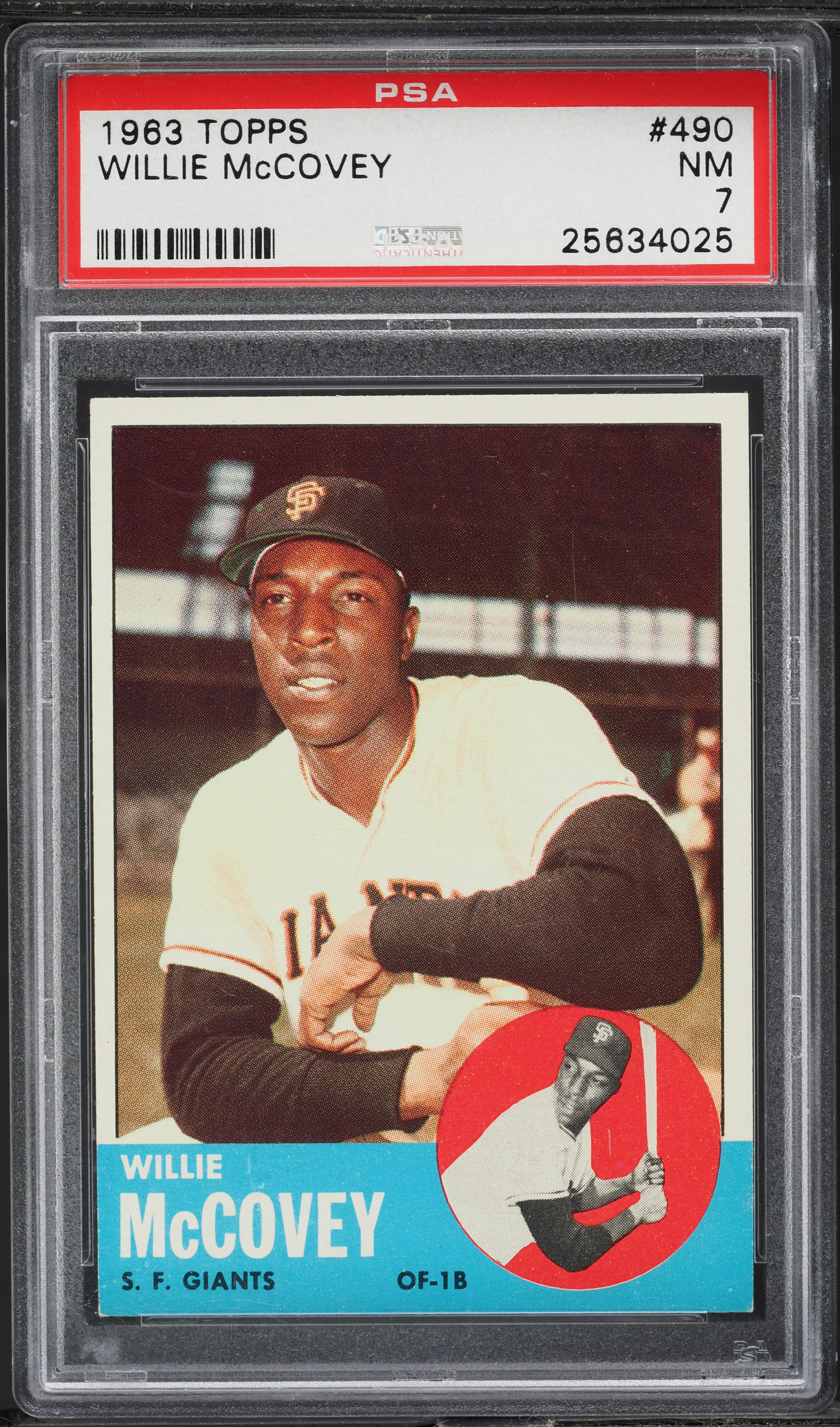 1963 Topps Willie McCovey #490 PSA 7 NRMT