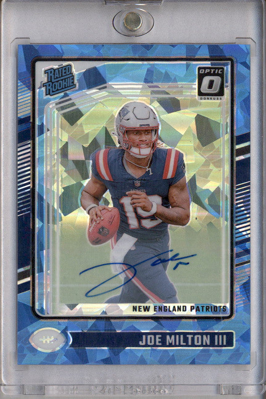 2024 Donruss Optic Rated Rookies RPS Autographs Ice Joe Milton III RC Auto /15