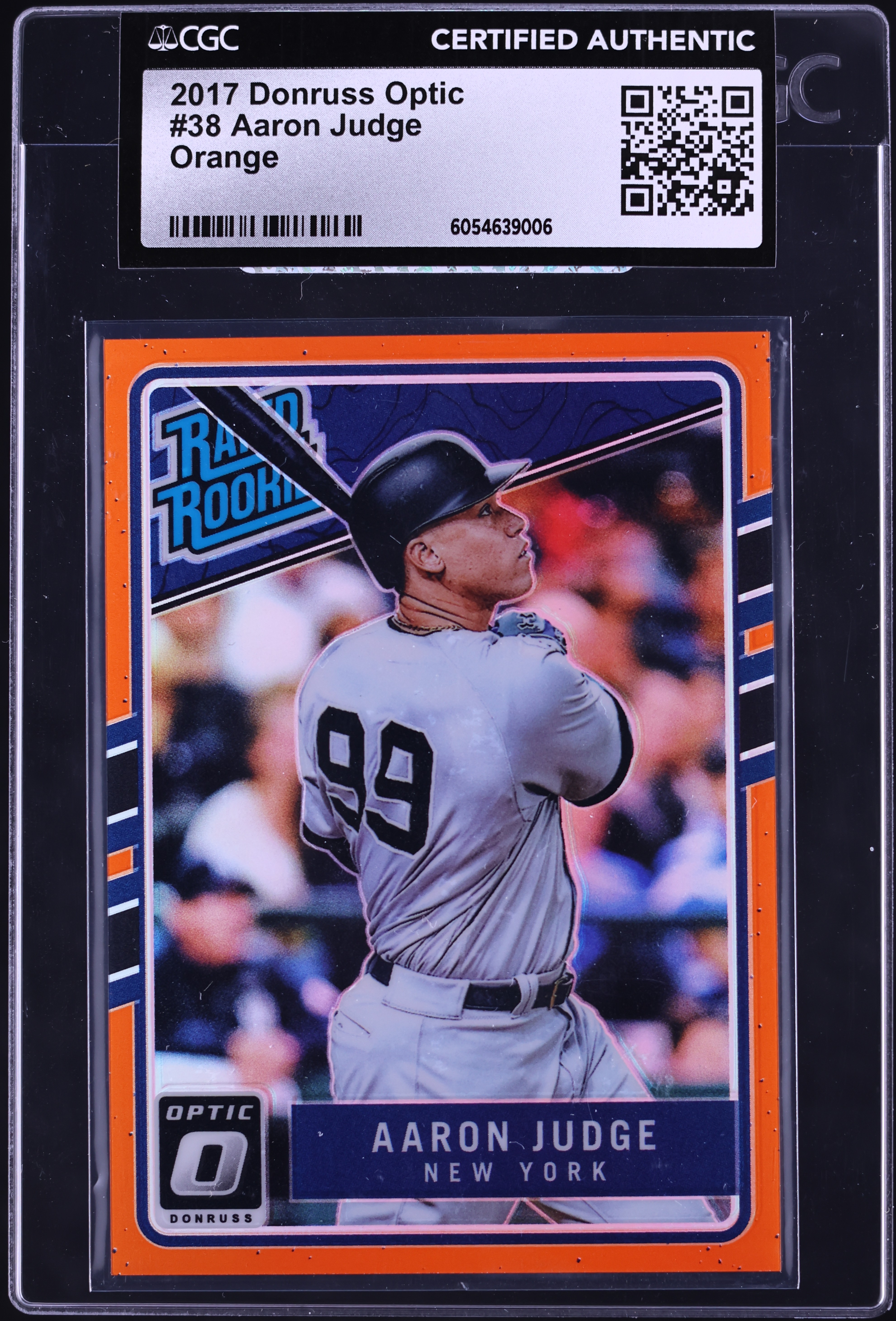 2017 Donruss Optic Orange Aaron Judge ROOKIE /199 #38 CGC AUTH