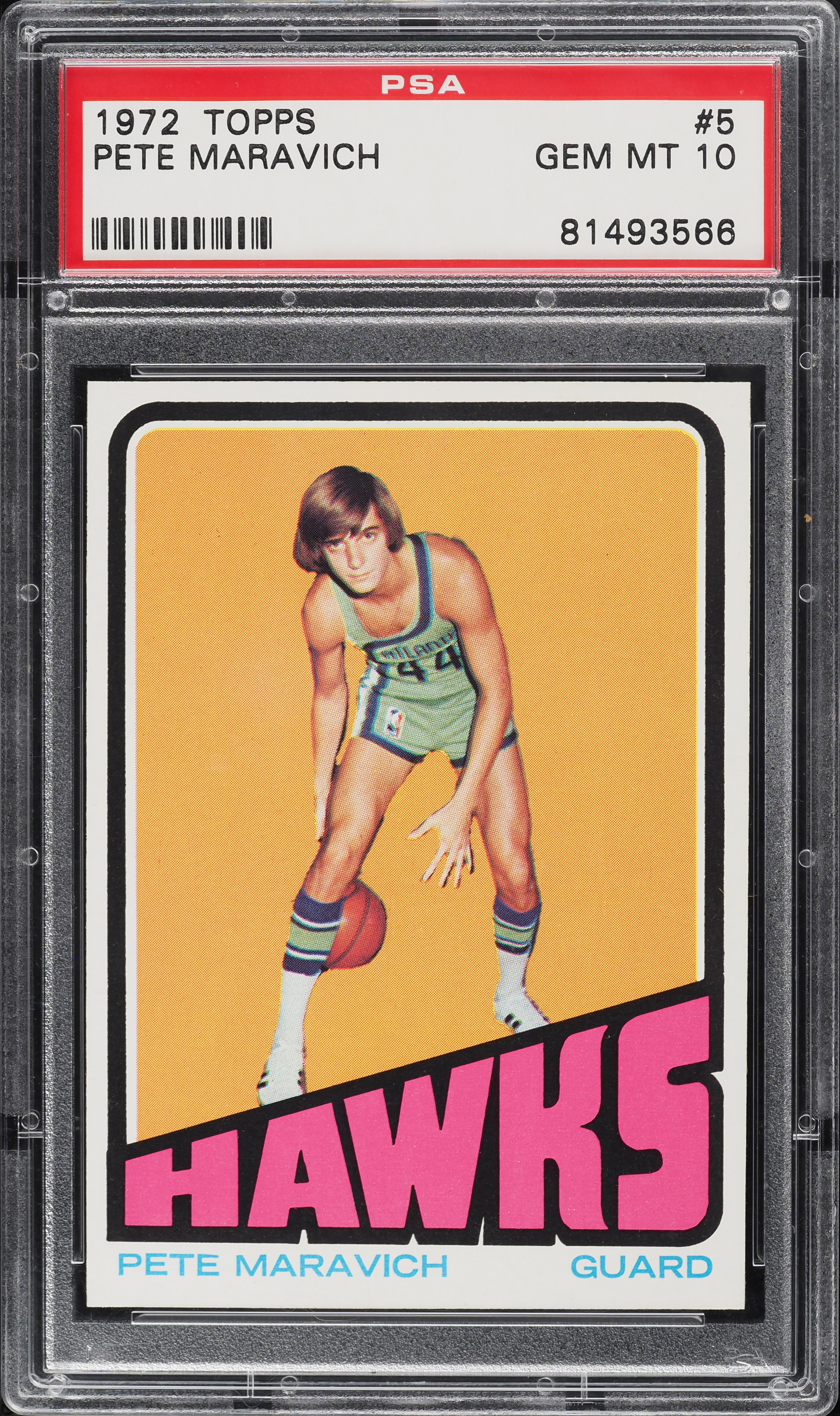 1972 Topps Basketball Pete Maravich #5 PSA 10 GEM MINT