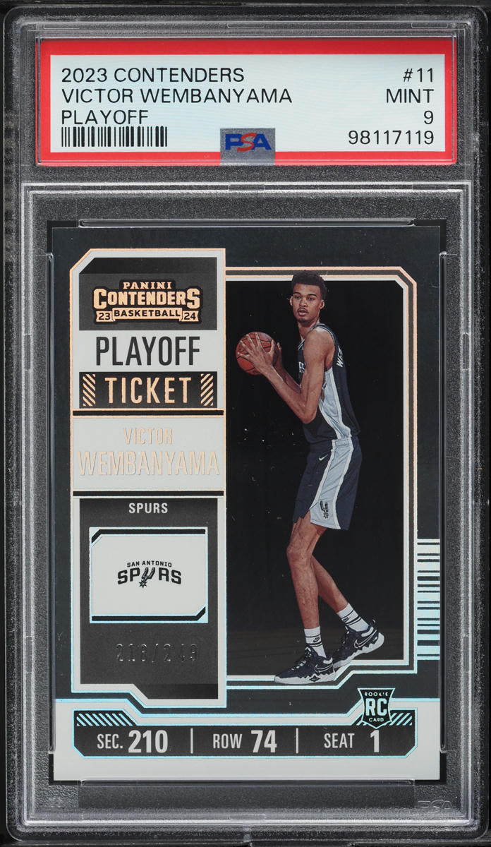 2023 Panini Contenders Playoff Victor Wembanyama ROOKIE /249 #11 PSA 9 MINT