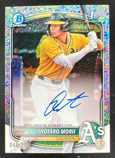 2025 Bowman Chrome Autograph Speckle Refractor #CPA-SM Shotaro Morii Auto /299