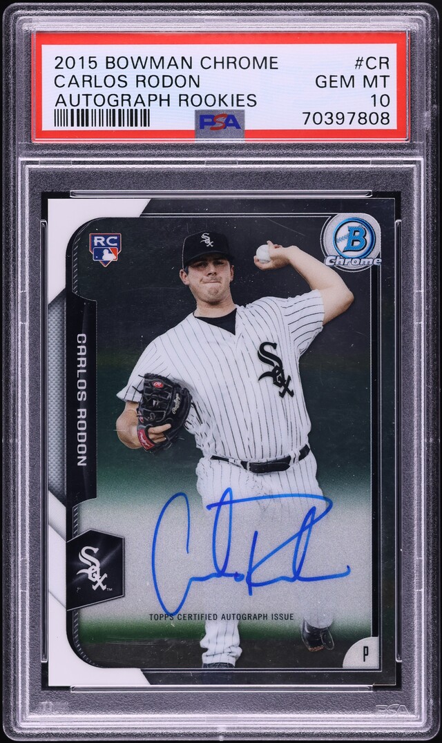 2015 Bowman Chrome Carlos Rodon ROOKIE AUTO #CR PSA 10 GEM MINT