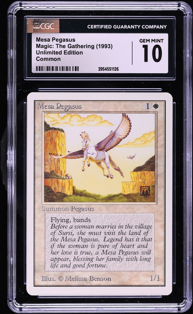 1993 Magic The Gathering MTG Unlimited Mesa Pegasus CGC 9.5 GEM MINT