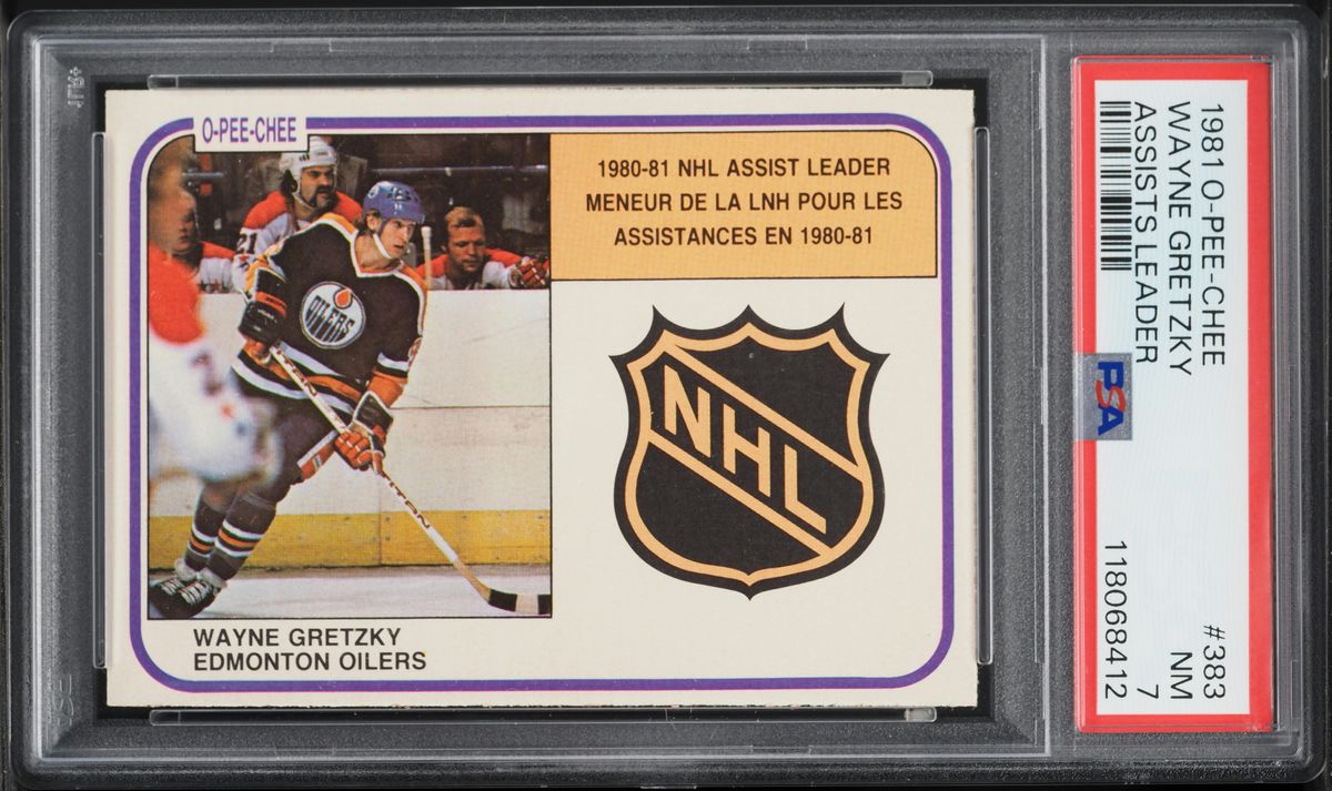 1981 O-Pee-Chee Hockey Wayne Gretzky #383 PSA 7 NRMT