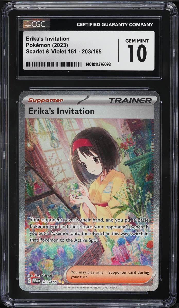 2023 Pokemon Scarlet & Violet 151 SIR Erika's Invitation #203 CGC 10 GEM MINT