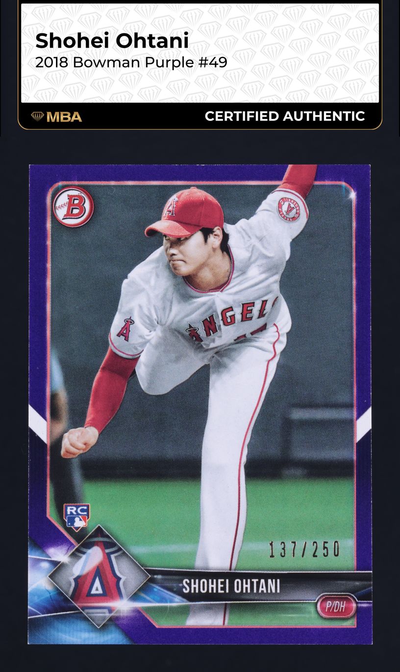 Shohei Ohtani 2018 Bowman #49 Purple /250 Price Guide