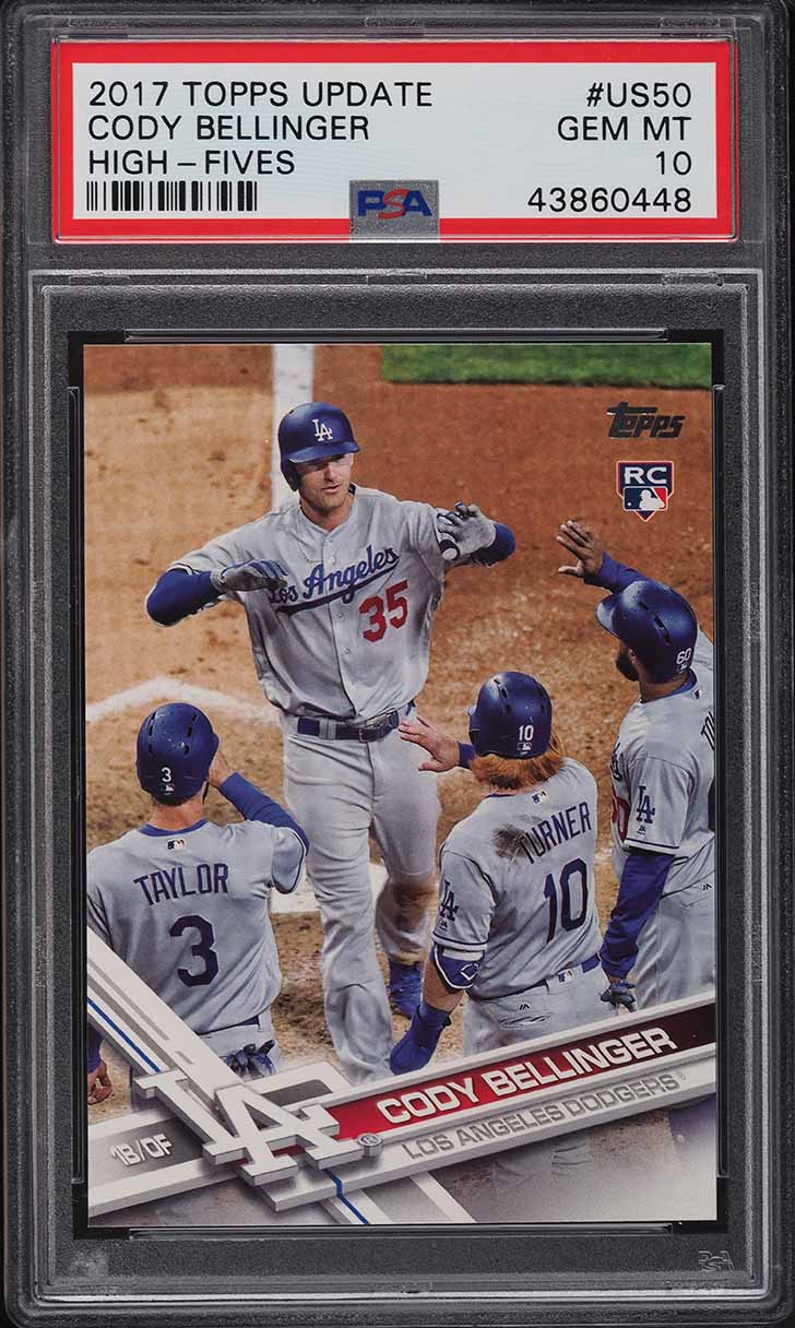 2017 Topps Update High Fives Cody Bellinger SP ROOKIE RC #US50 PSA 10 GEM MINT