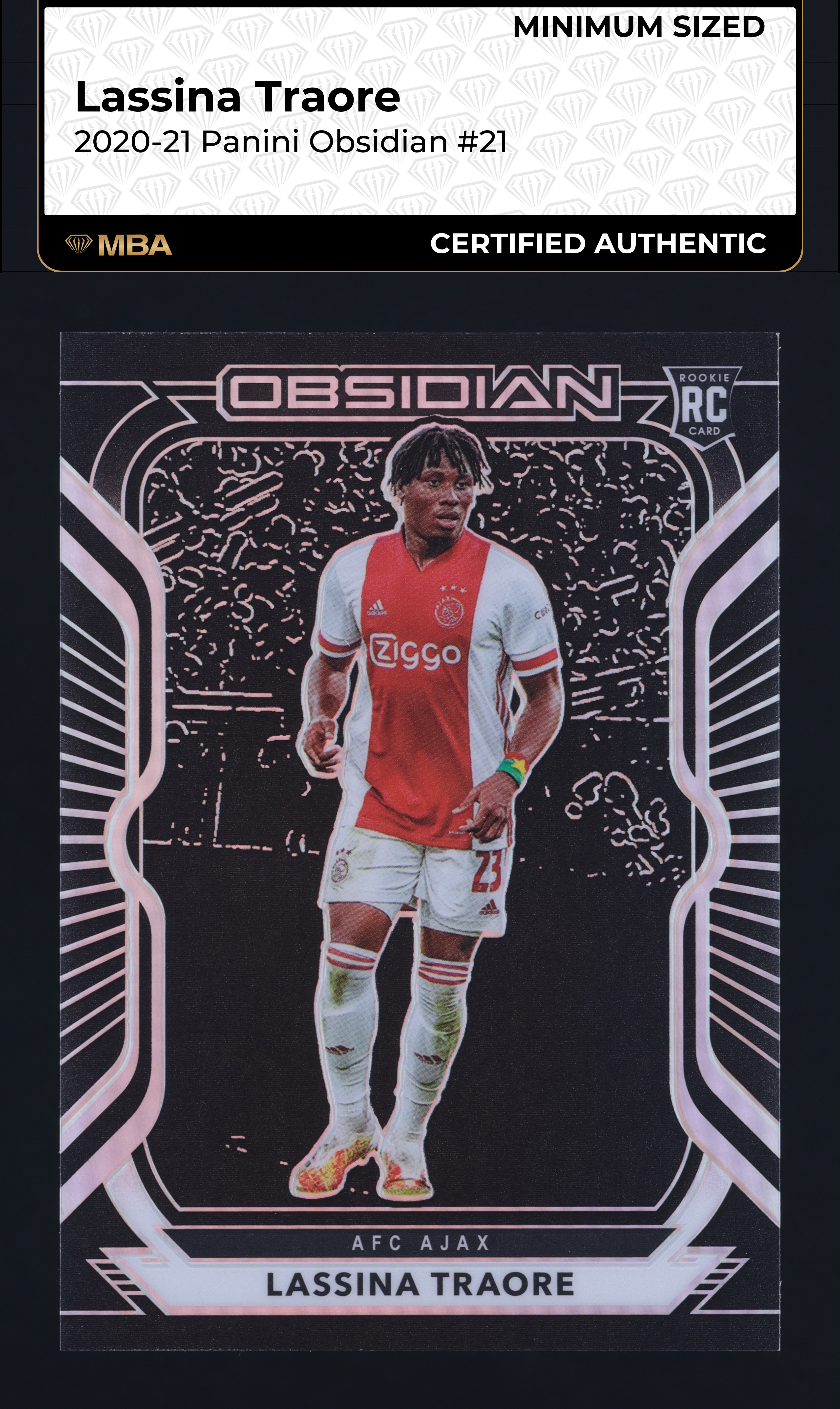 2020 Panini Obsidian Lassina Traore ROOKIE /195 #21 MBA AUTH, Min Sized